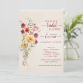 Save The Date Fête des mariées fleur sauvage Boho (Debout devant)