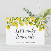 Save The Date Fête des mariées Lemons Changer la date Rustique (Debout devant)