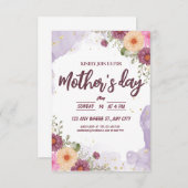 Save The Date Fête des mères de l'aquarelle florale (Devant / Derrière)