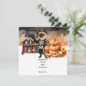 Save The Date Fête d'Halloween avec Chats et gâteaux (Debout devant)