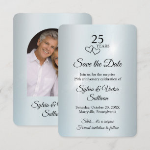 Save The Date Fête du 25e anniversaire de la surprise photo de E