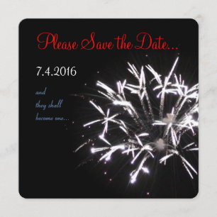 Save The Date Fête Économisez la date rouge/blanc/bleu 5