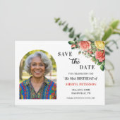 Save The Date Fête élégante de fleurs pour 81 ans (Debout devant)