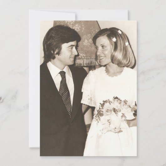 Save The Date Fête surprise d'anniversaire avec 1 photo en noir (Dos)