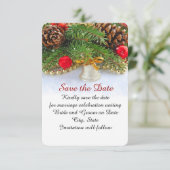 Save The Date Fêtes de Noël Bell Enregistrer la date (Debout devant)