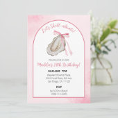 Save The Date Fêtons l'Aquarelle rose Coquette Oyster (Debout devant)