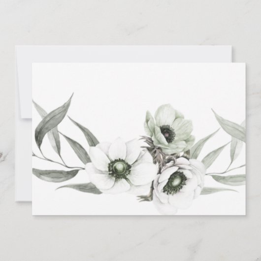 Save The Date Feuillage d'anémone Dusty Sage pour toujours dans (Dos)
