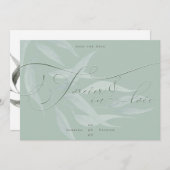 Save The Date Feuillage d'anémone Dusty Sage pour toujours dans  (Devant / Derrière)