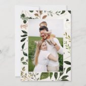 Save The Date Feuillage de cerf rustique vacances photo christsm (Dos)