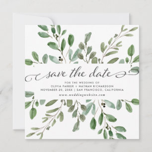 Save The Date Feuillage Minimaliste   Mariage