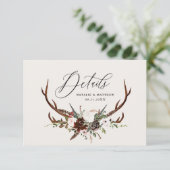 Save The Date Feuillage rustique, détails mariages floraux et ce (Debout devant)