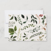 Save The Date Feuillage rustique, floral et mariage de cerf (Dos)