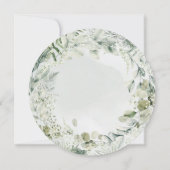 Save The Date Feuillage vert sauge aquarelle Eucalyptus Cercle (Dos)