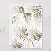 Save The Date Feuille de palme d'or enregistrer le mariage date (Dos)