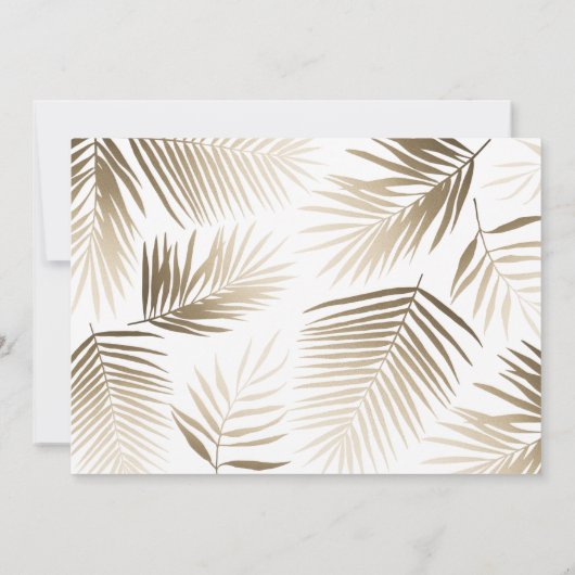 Save The Date Feuille de palme d'or enregistrer le mariage date (Dos)