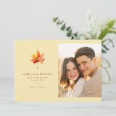 Save The Date Feuille d'érable chaude d'automne (Debout devant)