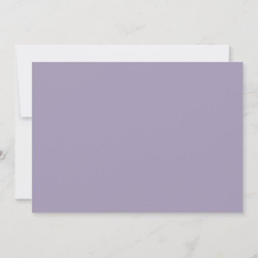 Save The Date Feuille minimale | Lavender Horizontal Enregistrer (Dos)