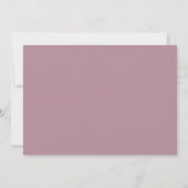 Save The Date Feuille minimale | Mauve Horizontal Enregistrer La (Dos)