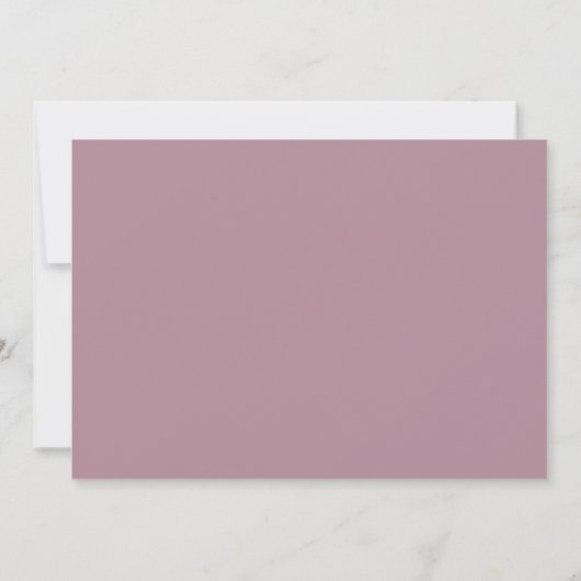 Save The Date Feuille minimale | Mauve Horizontal Enregistrer La (Dos)