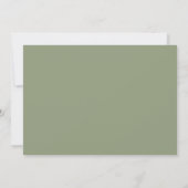 Save The Date Feuille minimale | Sage Vert Horizontal Enregistre (Dos)