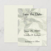 Save The Date Feuille pâle (Devant / Derrière)