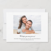 Save The Date Feuilles d'aquarelle simple et élégant | Deux phot (Dos)