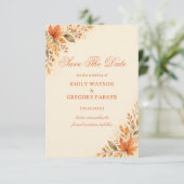 Save The Date Feuilles d'Automne Chaudes (Debout devant)