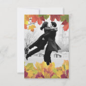 Save The Date Feuilles d'automne Mariage de automne Photo Enregi (Dos)