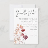 Save The Date Feuilles d'automne rustiques et délicates de Bourg (Devant)