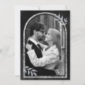 Save The Date Feuilles de la couronne d'argent Laurel Mariage gr (Dos)