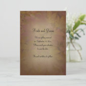 Save The Date Feuilles de l'érable couleur automne mariage Enreg (Debout devant)