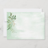 Save The Date Feuilles de Monstera vertes et dorées à l'aquarell (Dos)