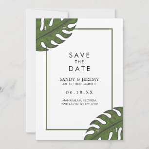 Save The Date Feuilles de palme tropicale non Mariage photo