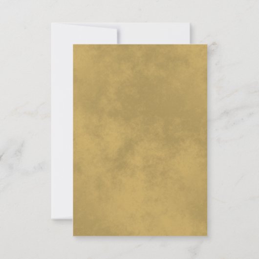 Save The Date Feuilles désireux Élégant Mariage noir et or (Dos)