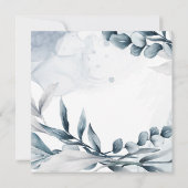 Save The Date Feuilles d'Eucalyptus Bleu Poussiéreux Mariage Élé (Dos)
