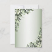 Save The Date Feuilles d'eucalyptus de verdure florale rustique (Dos)