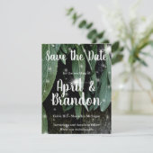 Save The Date feuilles d'herbe botanique boho écriture en bois d (Debout devant)