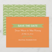 Save The Date feuilles et bannière (Devant / Derrière)