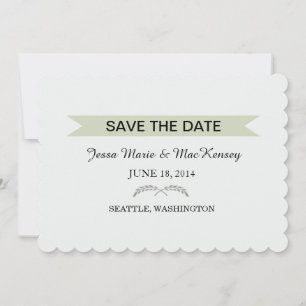 Save The Date feuilles et bannière