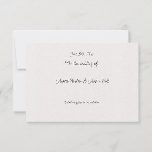 Save The Date Feuilles Eucalyptus avec Accents Or et Cadre (Dos)