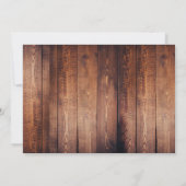 Save The Date Feuilles rustique aquarelle grange bois monogramme (Dos)