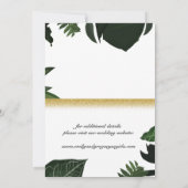 Save The Date Feuilles tropicaux, or enregistrer la date (Dos)