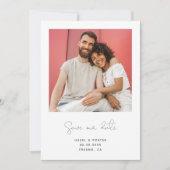Save The Date Fiançailles de script moderne photo (Devant)