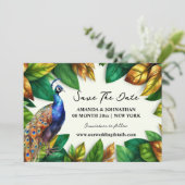 Save The Date Fiançailles du jardin tropical du feuillage de la  (Debout devant)