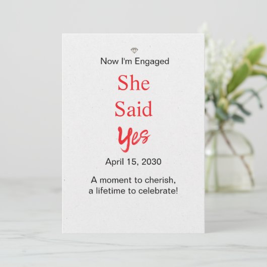 Save The Date Fiançailles Mariage (Debout devant)