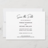 Save The Date Fiançailles Photo Modern Enregistrer la date Scrip (Dos)
