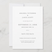 Save The Date Fiançailles photo simple Elegant Gold Script (Dos)