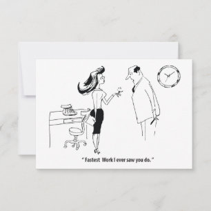 Save The Date Fiancée au travail, vintage drôle