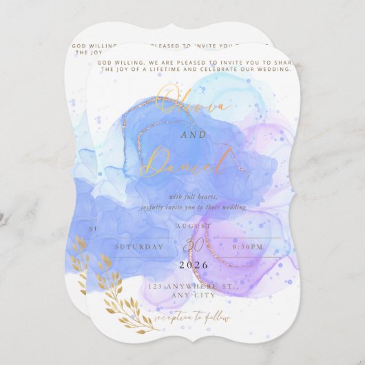 Save The Date Fichier de conception de carton d'invitation de ma (Devant / Derrière)