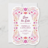 Save The Date Fiesta rose Quinceañera Mariage Enregistrer la dat (Devant)